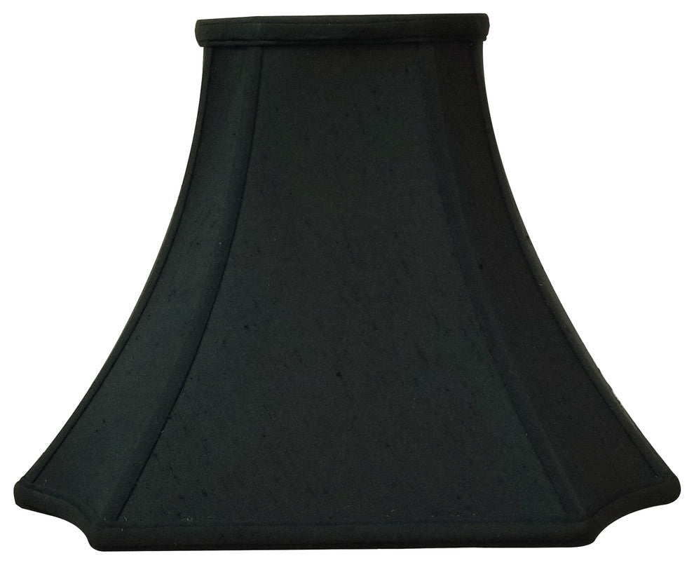 Royal Designs Square Inverted Cut Corner Basic Lampshade, Black, Black, 6.5x13.5