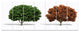 Green and Red 3D Fractal Trees, Abstract Wall Art Canvas, 83"x32", 7 Panels