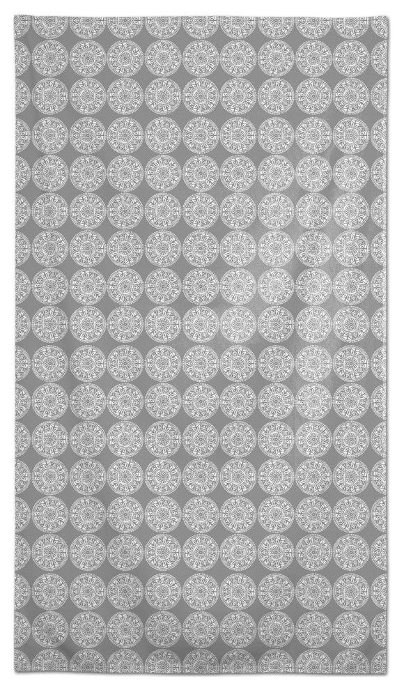 Small Gray Medallions 58 x 102 Outdoor Tablecloth