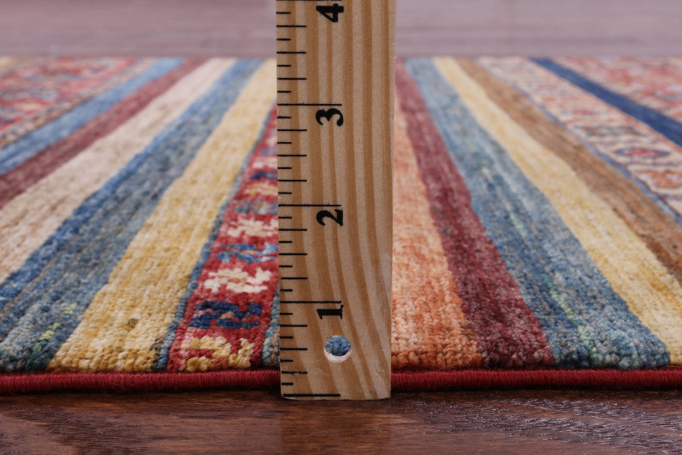 2' 8" X 10' 3" Runner Khorjin Super Kazak Handmade Rug Q10998