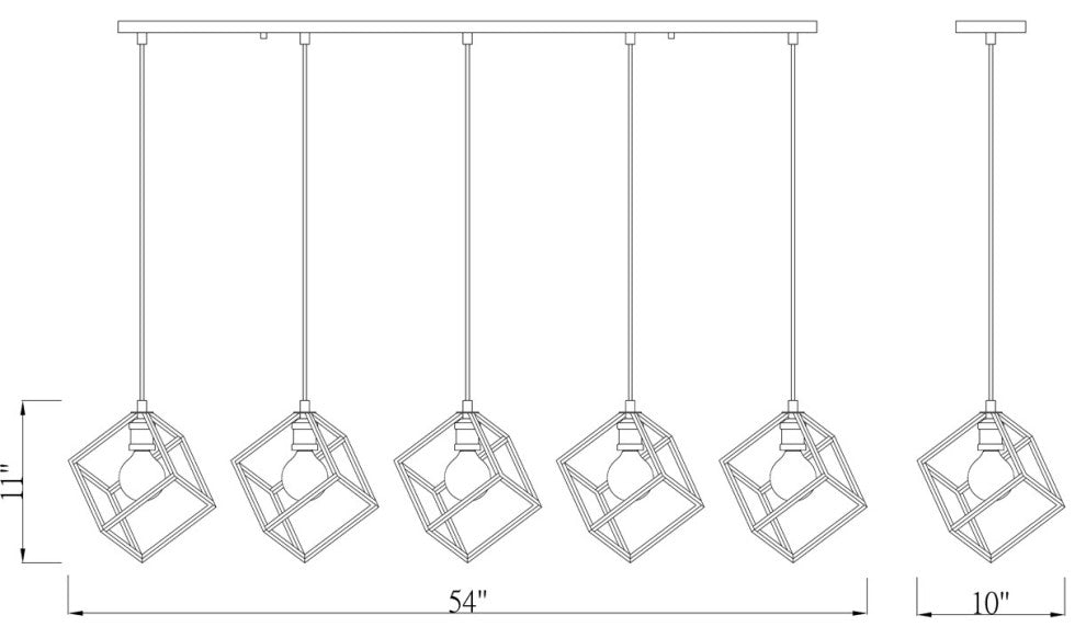Zlite 478-5L-MB-BN 5-Light island, Other