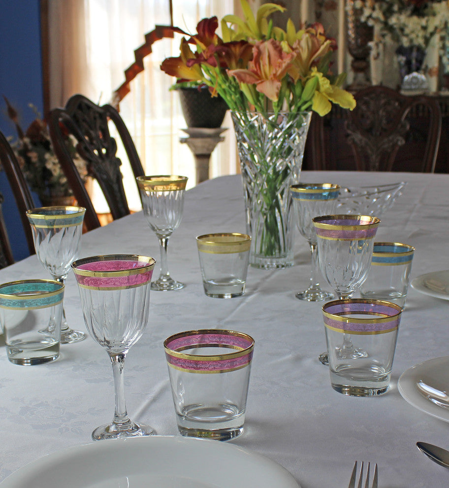 Double Old Fashion Set of 6 Melania Collection Multicolor
