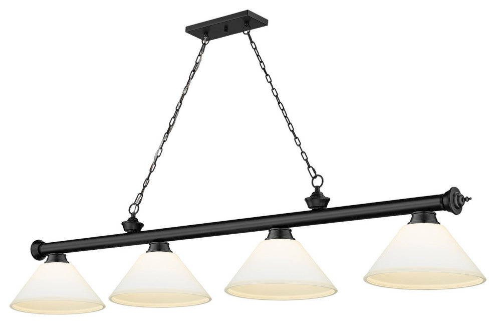 Zlite 2306-4MB-AMO14 4-Light Billiard, Matte Opal