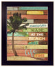 "Beach Memories" By Marla Rae, Printed Wall Art, Ready To Hang, Black Frame