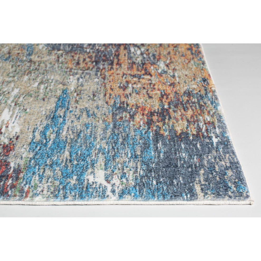 KAS Roxy 2801 Blue/Red Mirage Area Rug, 5'x7'6"
