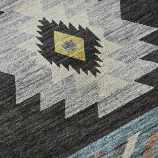 Addison Premium Washable Mayfield AMF178 Black 9' x 12' Rug