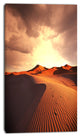 Brown Desert Dunes At Sunrise, African Landscape Canvas Art Print, 16"x32"