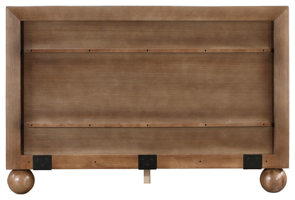 Kent Solid Ash Wood Bed, Walnut, King