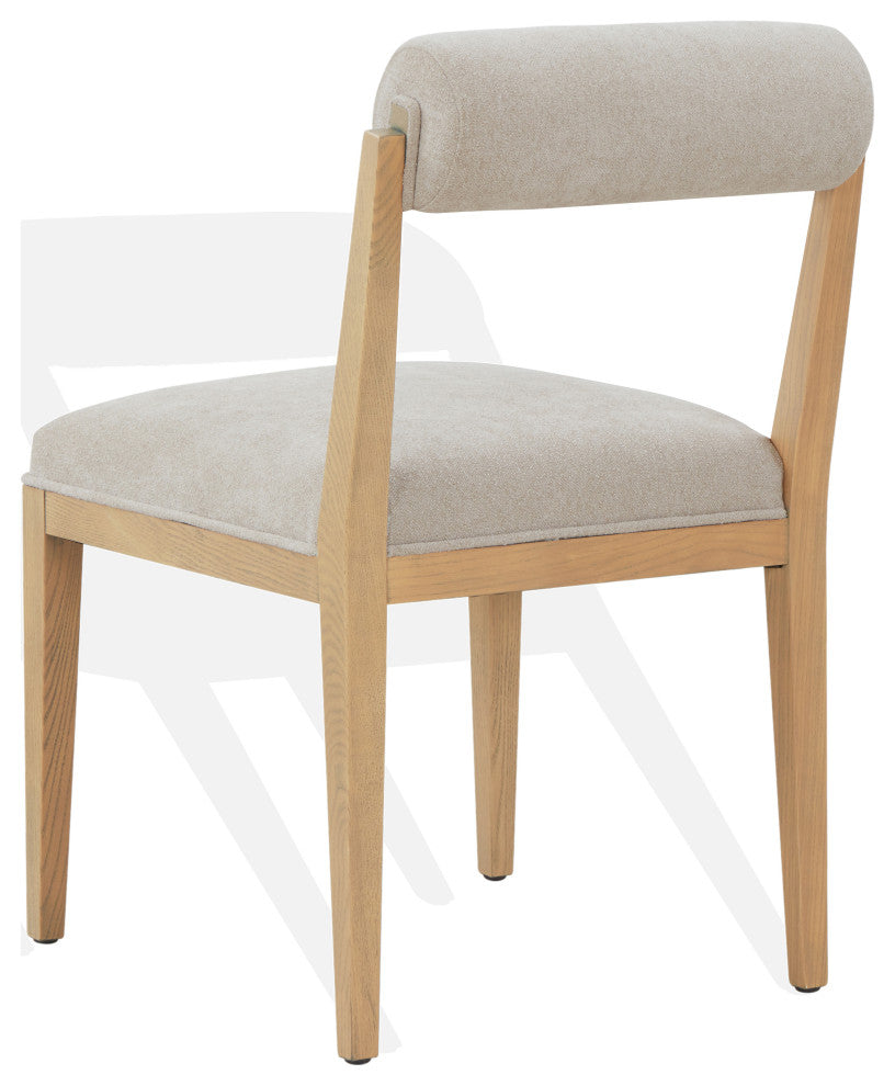 Safavieh Couture Oaklie Rolled Back Dining Chair, Taupe/Natural