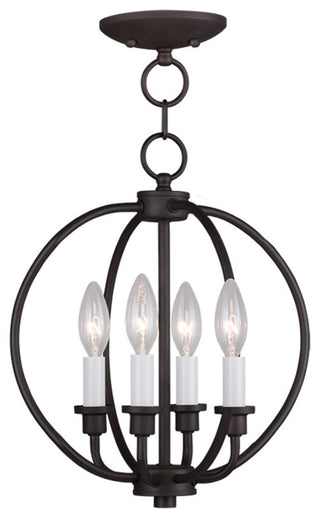 Milania Convertible Chain-Hang and Ceiling Mount, Bronze