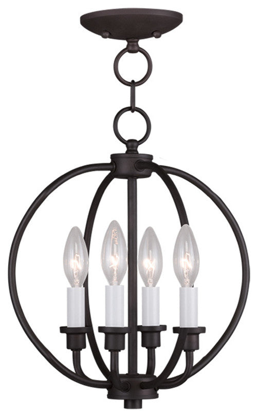 Milania Convertible Chain-Hang and Ceiling Mount, Bronze