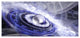 Beautiful Blue Flying Saucer, Large Floral Canvas Art Print, 60"x28"