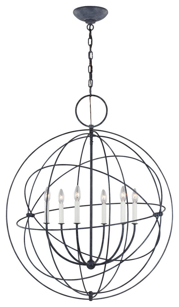 Bayberry Large Pendant, Weathered Galvanized