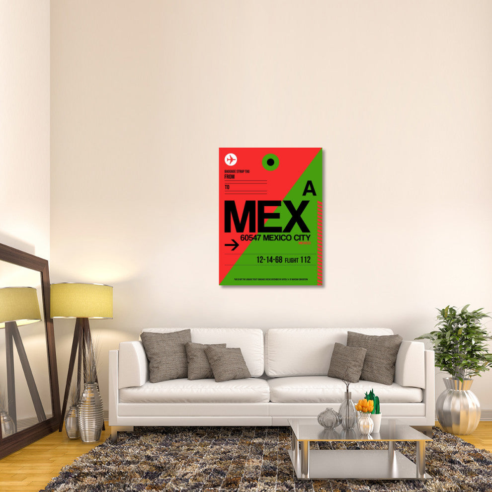 "MEX Mexico City Luggage Tag 2" Fine Art Print
