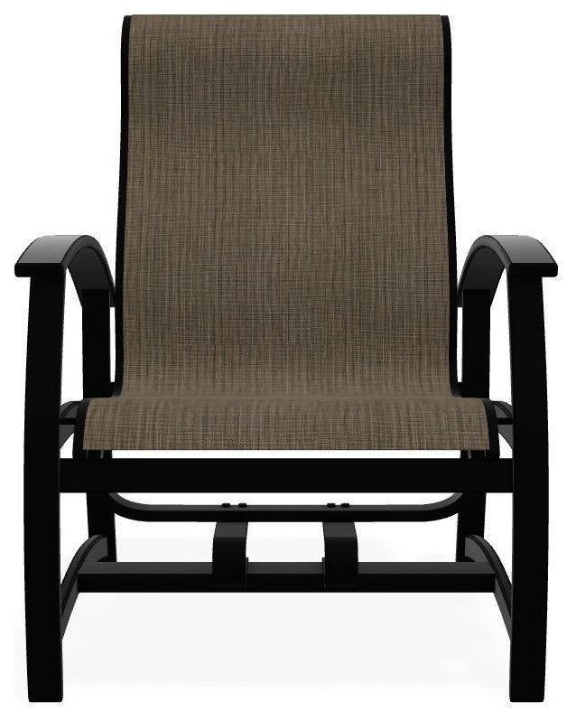 Belle Isle Sling Outdoor Hidden Motion Lounge Chair, Kora/Black