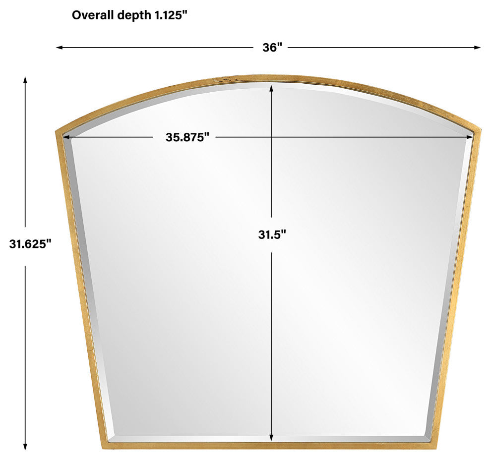 Uttermost 09910 Boundary Gold Arch Mirror