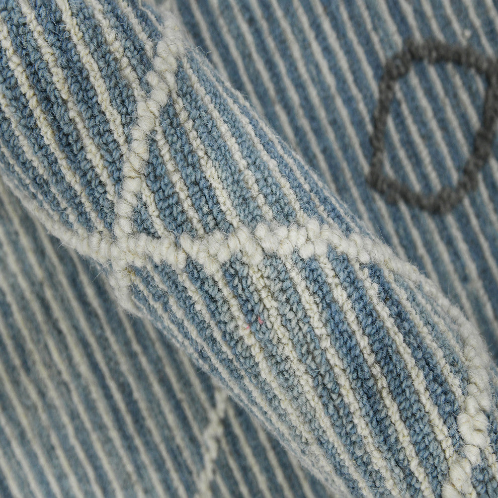 Berlin Lanmore Area Rug, Blue, 9'' x 13'', Geometric