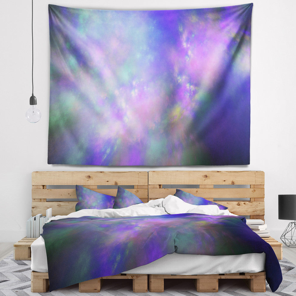 Perfect Purple Starry Sky Abstract Wall Tapestry, 39"x32"