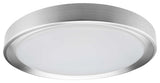 Flynn Modern 1 Light Satin Chrome White Metal Flush Mount