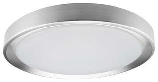 Flynn Modern 1 Light Satin Chrome White Metal Flush Mount