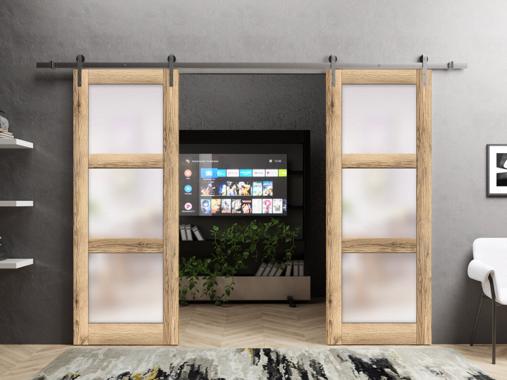 Double Barn Door 84 x 84 | Lucia 2552 Oak | 14FT