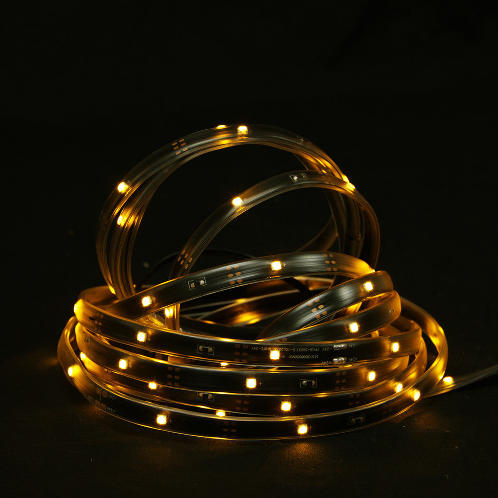 18' LED Indoor/Outdoor Christmas Linear Tape Lighting, Amber and Black