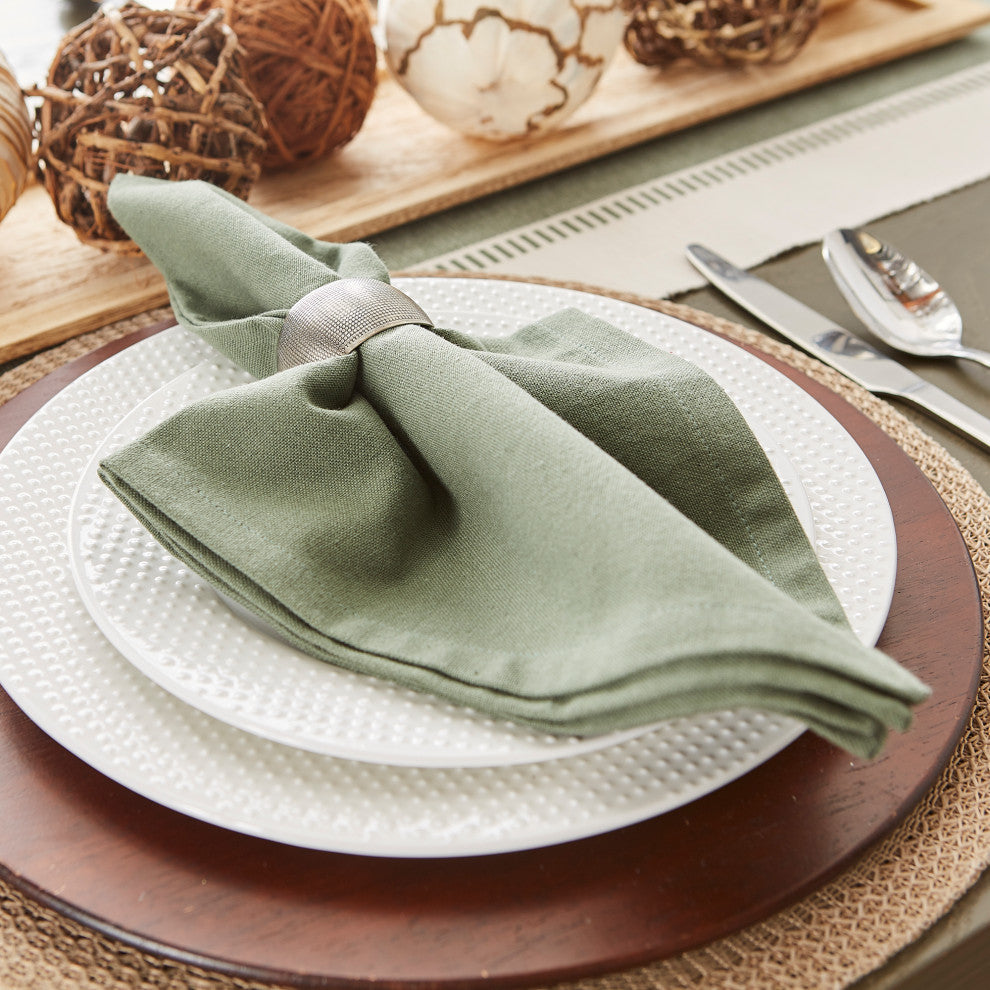 Artichoke Green Solid Na-Packin, Set Of 6