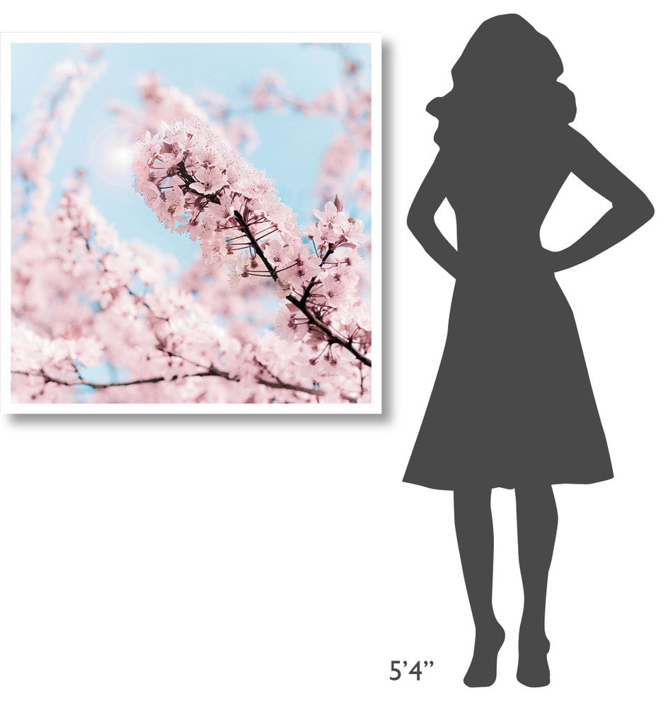 "Cherry Blossom Clouds" Digital Paper Print by Keri Bevan, 38"x38"