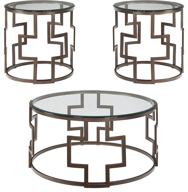 Signature Design by Ashley Frostine 3 Piece Occasional Table Set