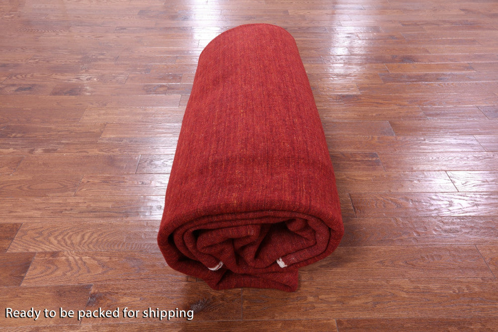 9' 11" X 13' 11" Persian Gabbeh Handmade Wool Rug Q11377