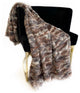Brown Wild Rabbit Faux Fur Luxury Throw Blanket, Throw 48Wx60L