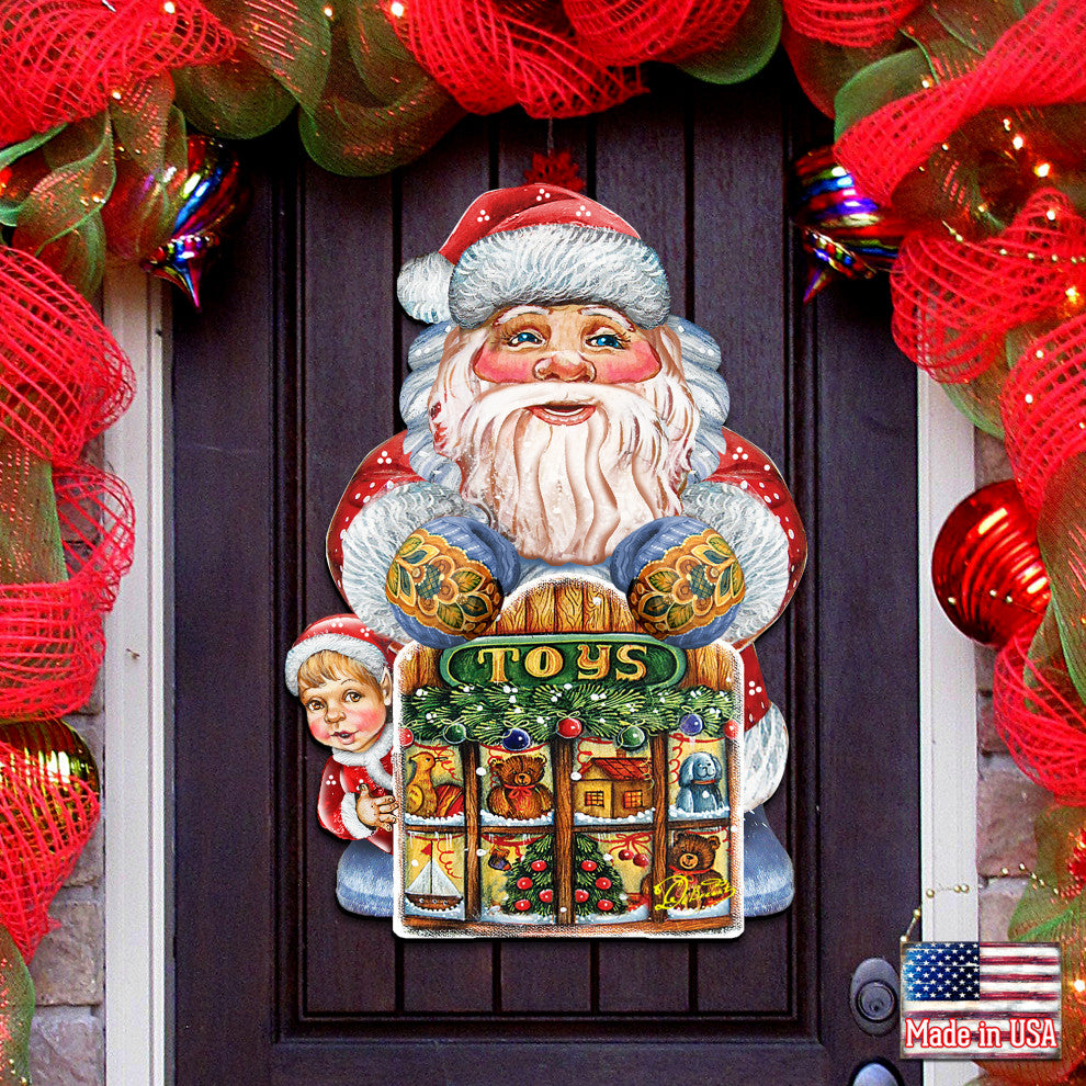 Toy Shop Santa Door Hanger