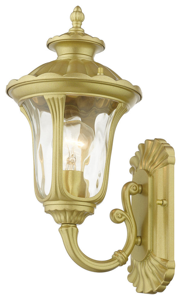 Oxford 1-Light Soft Gold Outdoor Small Wall Lantern