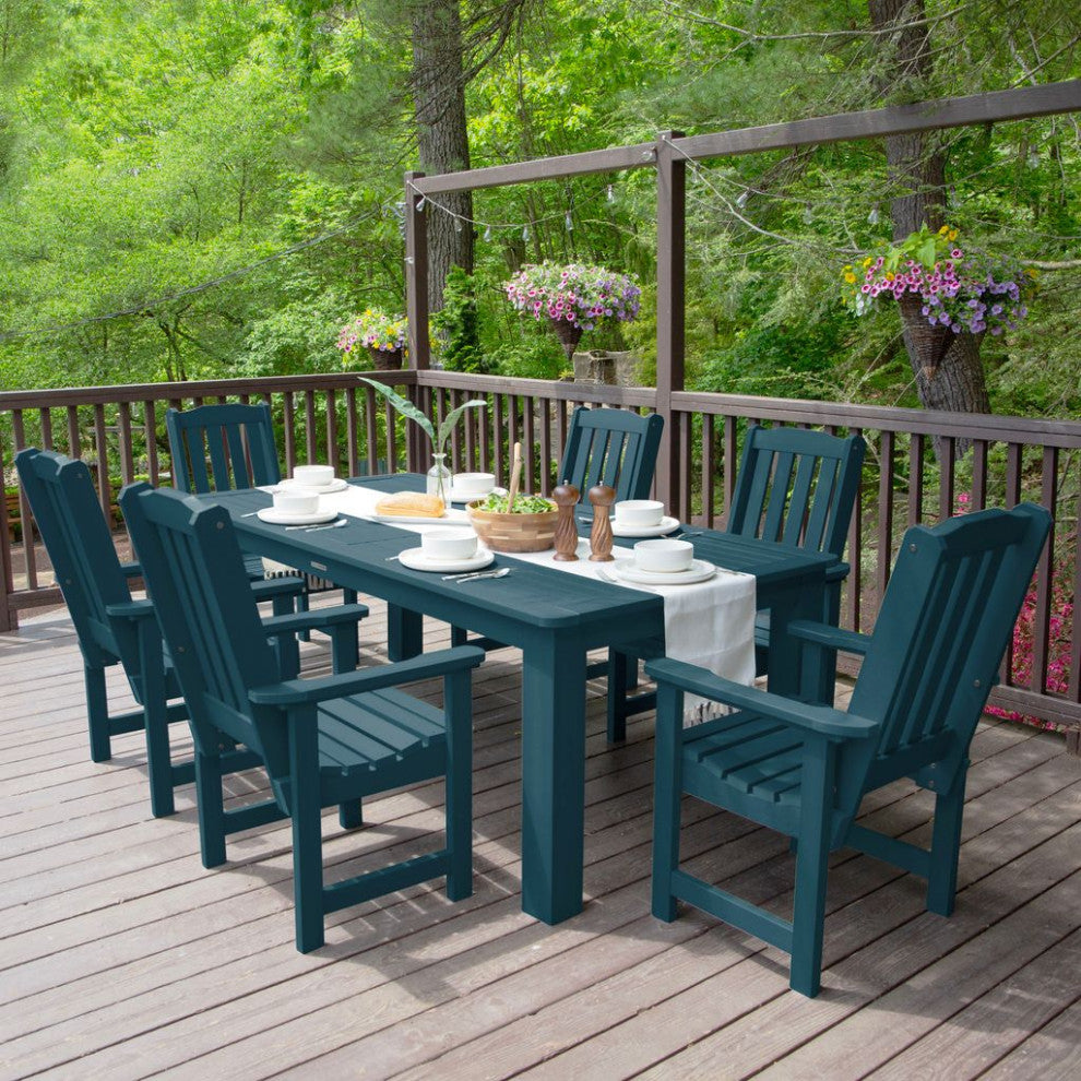 Lehigh 7-Piece Rectangle Dining Set, Nantucket Blue