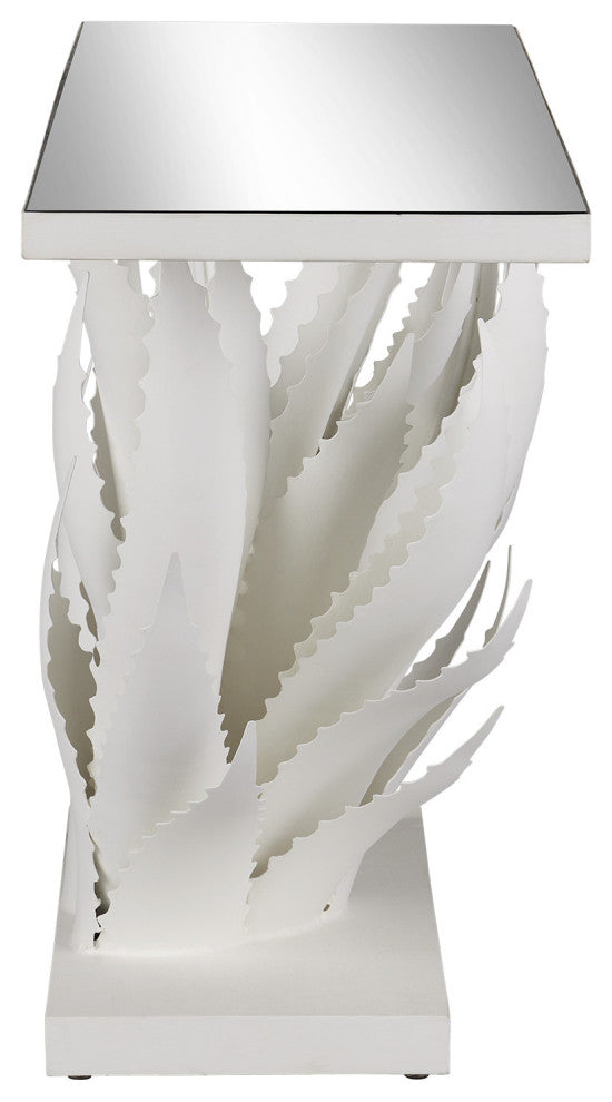 Agave White Console Table