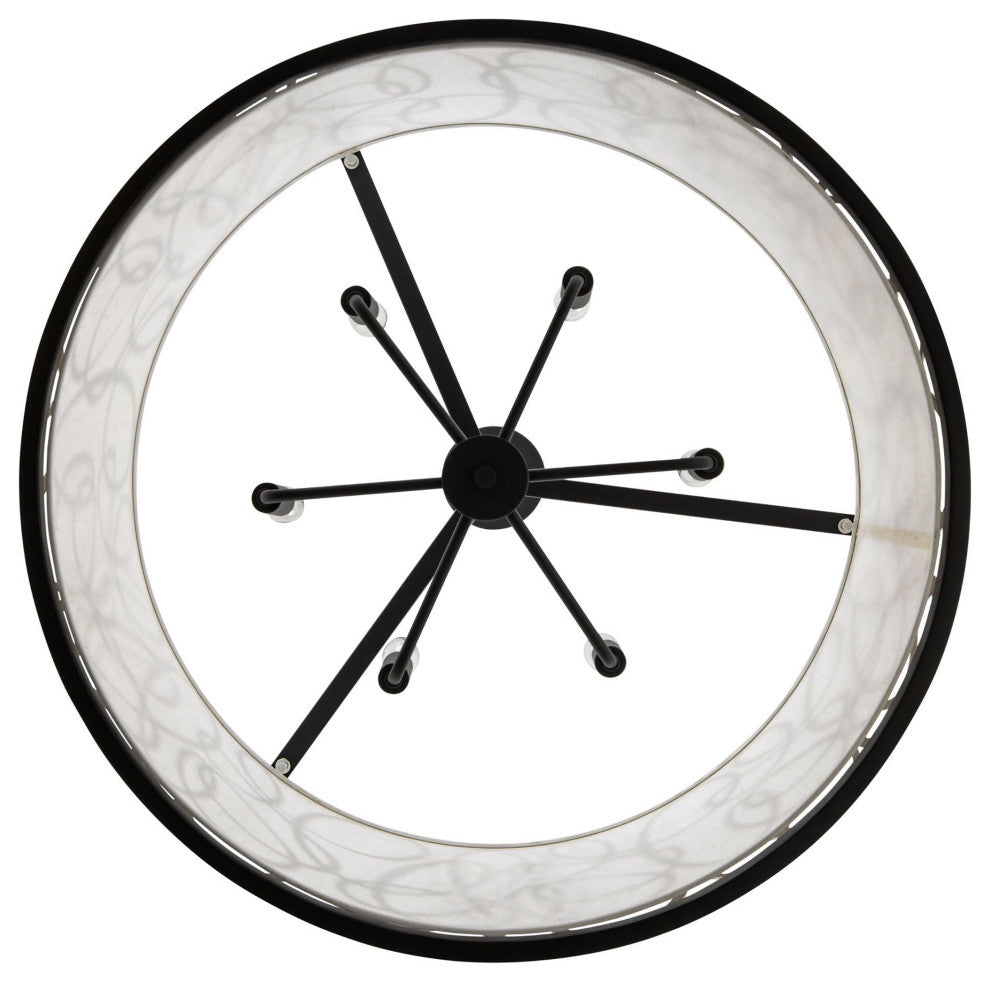 Scribble 6-Lt Pendant - Matte Black/Artifact