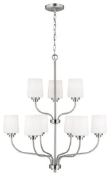 Windom 9-Light Chandelier, Brushed Nickel