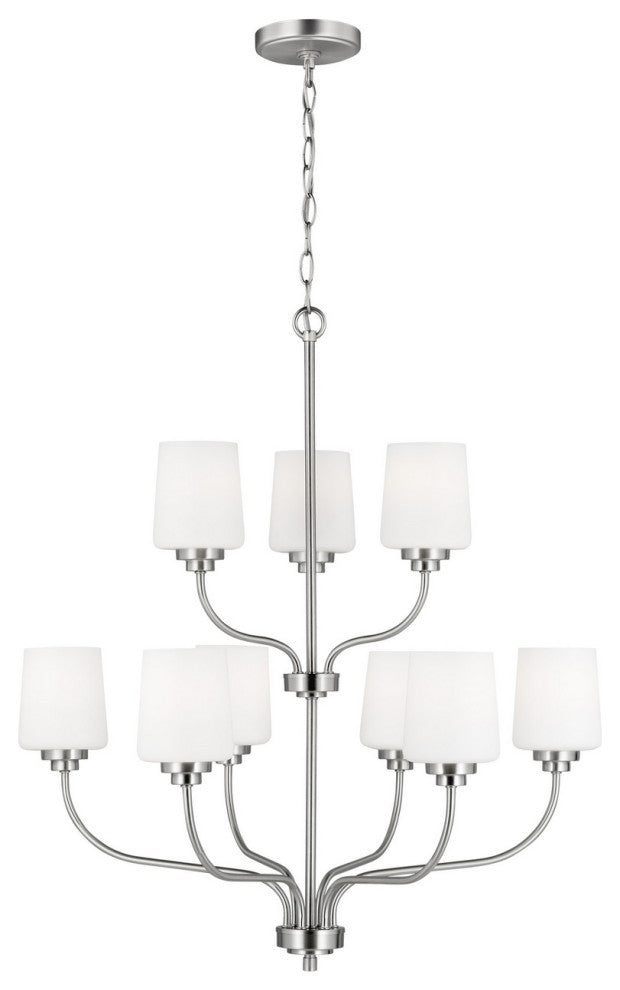 Windom 9-Light Chandelier, Brushed Nickel
