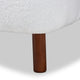 Clemons Contemporary White Boucle Upholstered Accent Chair