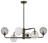 Fredrick Ramond FR30506 Oberon 6 Light 37"W Chandelier - Black Oxide