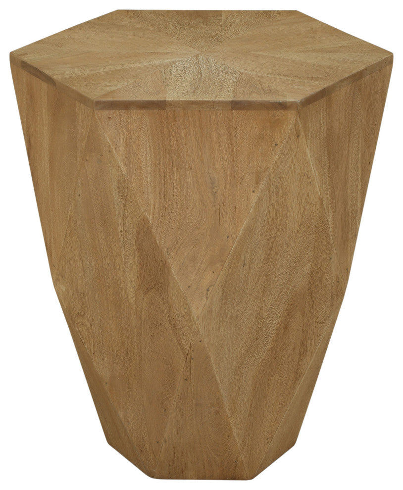 Diamante Oak Veneer End Table, Oak