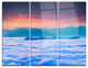 "Sea of White Fog and Mountains" Photo Metal Wall Art, 3 Panels, 36"x28"