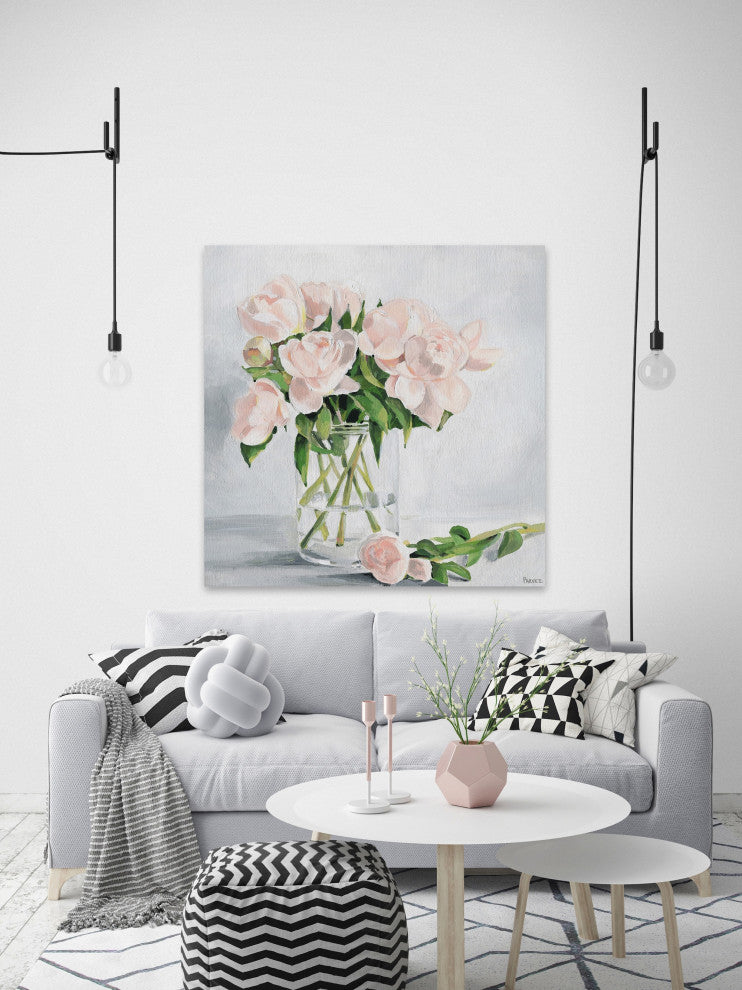 "Simply Blooming" Painting Print on Wrapped Canvas, 48"x48"