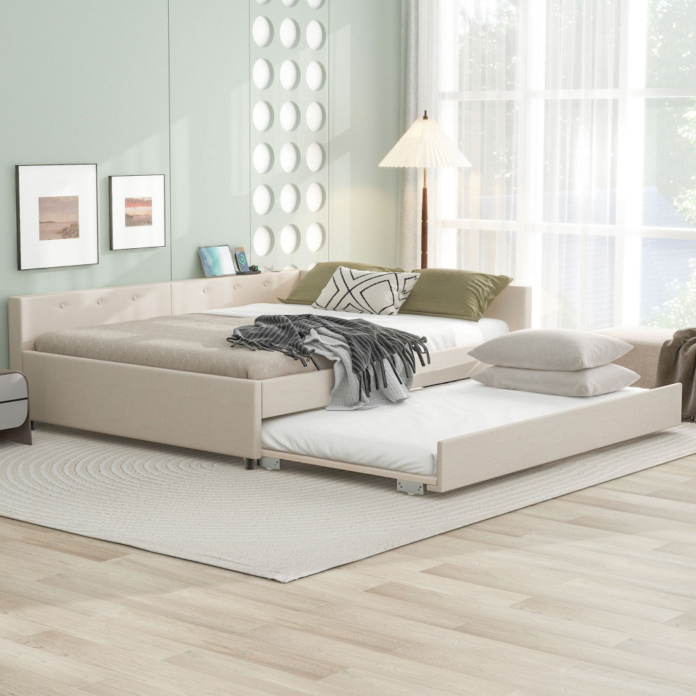 Gewnee Queen Size Upholstered Platform Bed