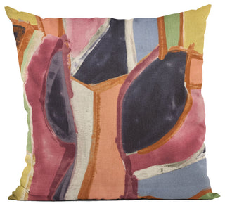Plutus Multi-Color Modern Art Graphic Print Luxury Throw Pillow, 20"x30"