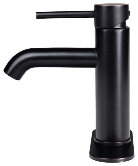 European Single Post Bathroom Faucet with Deck Plate Oil Rubbed Bronze