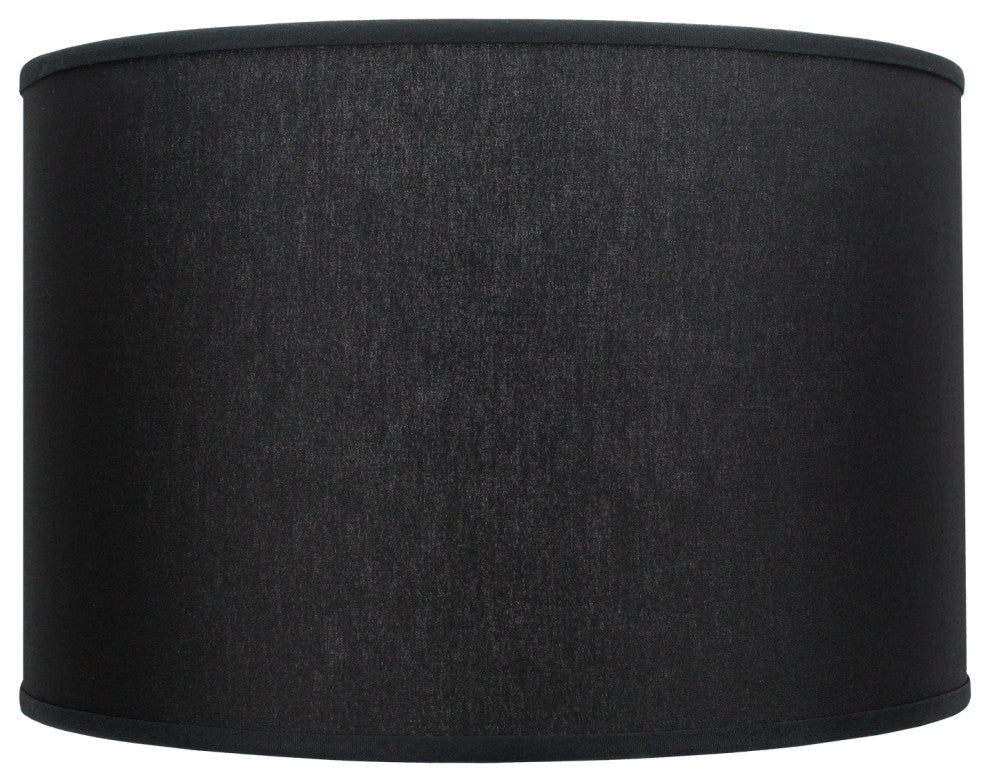 Fenchel Shades 13"x13"x9" Spider Attachment Drum Lamp Shade, Linen Black