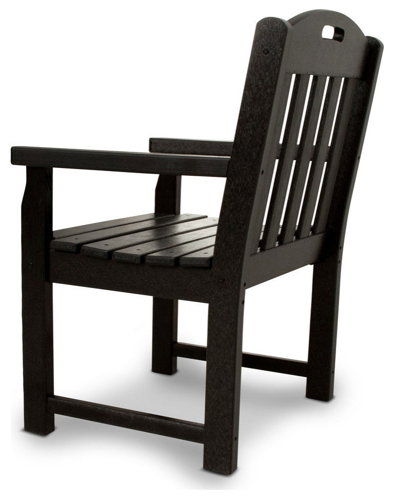 Trex Outdoor Furniture Yacht Club Garden Arm Chair, Charcoal Black