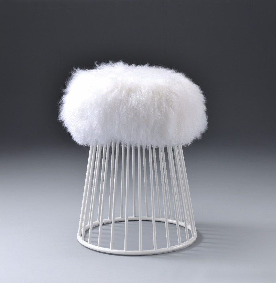 Fairy Look Ottoman, White