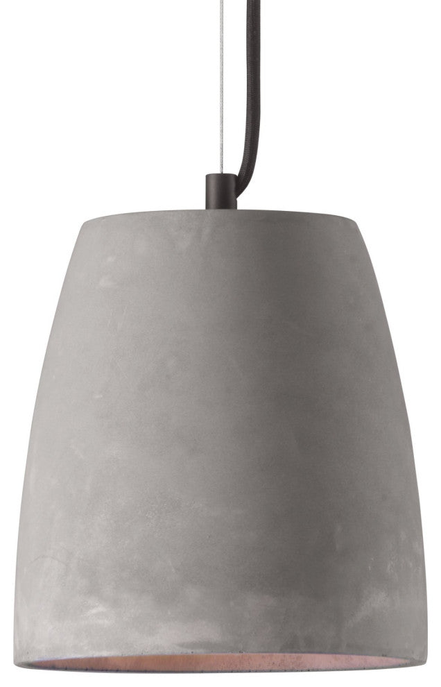 Pendant Ceiling Light Fixture, Concrete Stone, Gray, Industrial Lounge